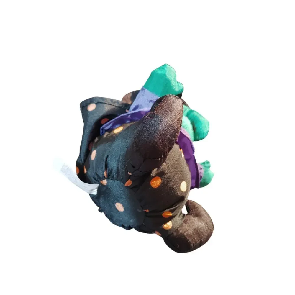 1990s puffy nylon Halloween witch plush toy,
